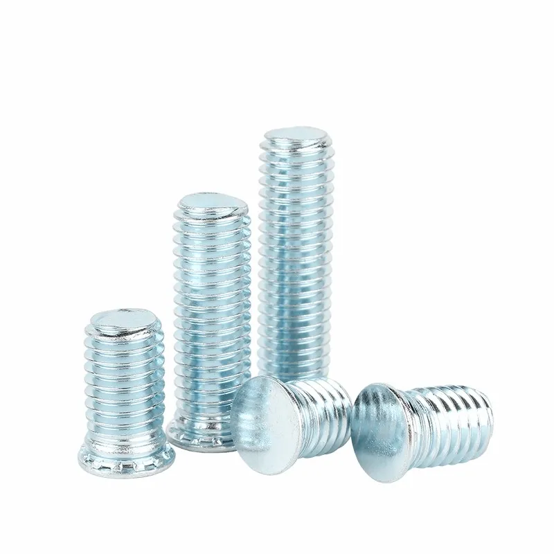 Carbon Steel Zinc Plated Pressure Riveting Self Clinch Stud Screws Fhs M2.5 M3 M4 M5 M6 M8 M10 Self Clinching Stud Screw Rivet