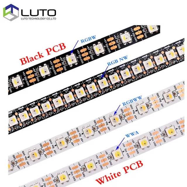SMD 5050 5V RGB LED Strip Copper Body SK6812 WS2812B Addressable Pixel for Light Strings Lighting Circuitry Design Solutions