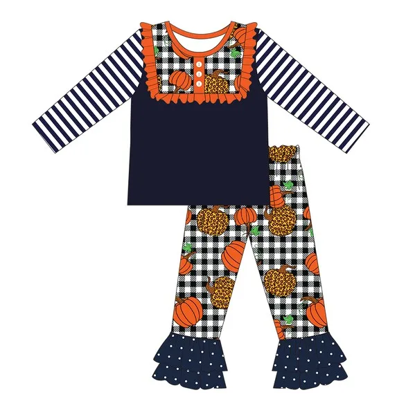 
Wholesale clothing Fall Winter children Clothing Girl Turkey Embroidery baby kids clothes 