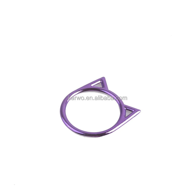 Karwo colorful metal o-ring strap connector hardware cat shape o ring