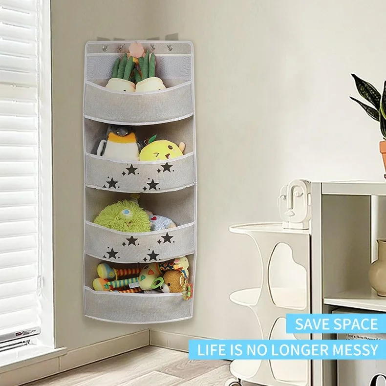 Hot Sale Over The Door Wall Toys Organizer Hanging Organizer For Storing Things Door Hanging Organizer Storage Basket