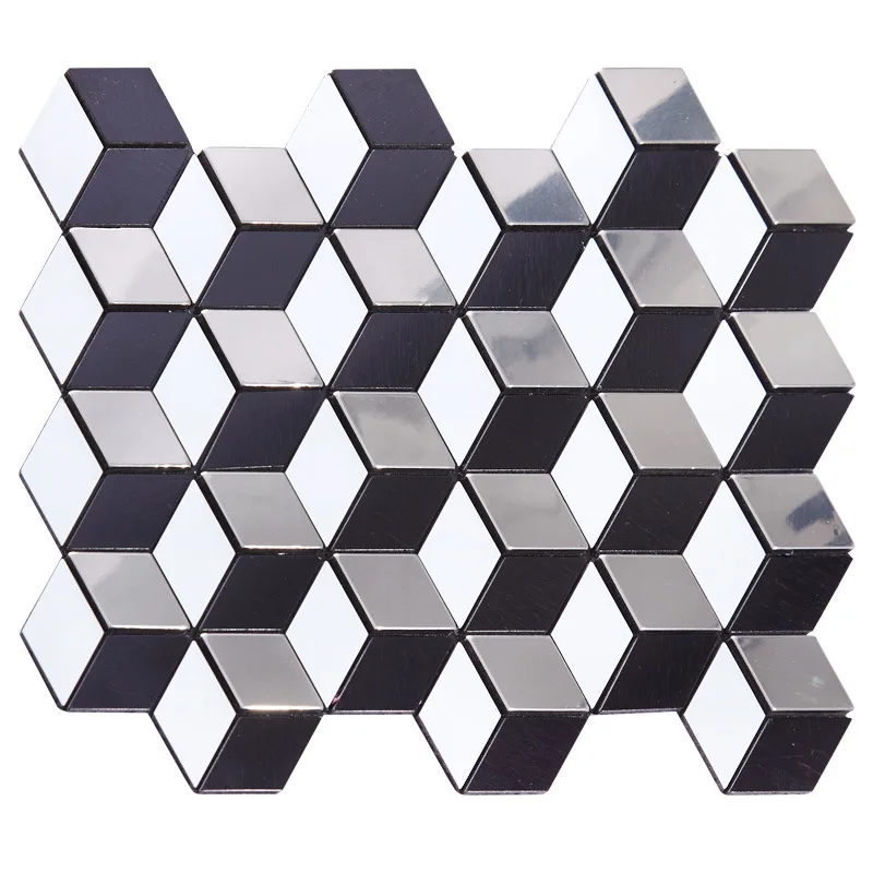 Self-adhesive aluminum plastic  panel mosaic wall sticker peel and stick tile