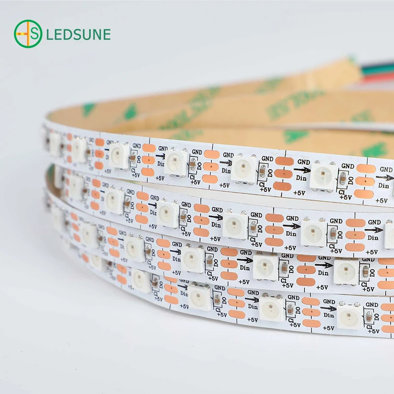 Светодиодная лента 5050 SMD WS2812B 5 В футов Dreamcolor IP65 IP67 IP68