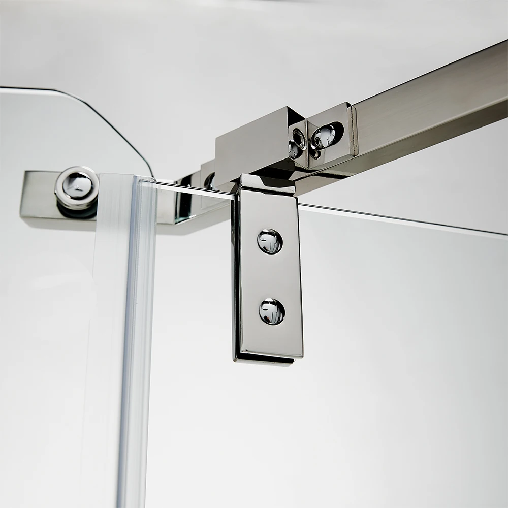 Neo-Angle Pivot Bathroom Shower Cubicle Diamond 3 Side Frameless Glass Panel Shower Enclosure