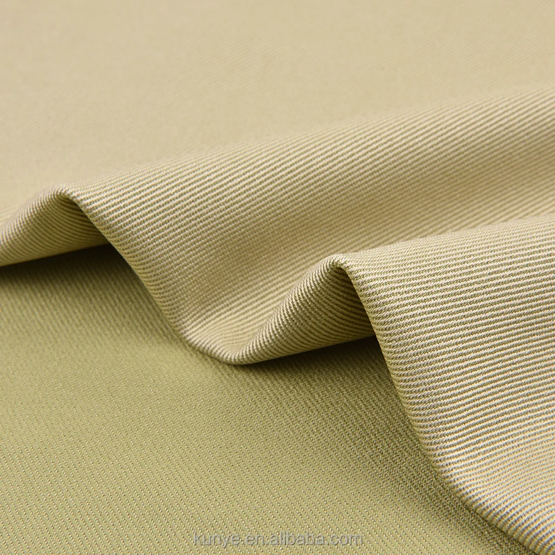 KUNYE heavyweight double layer silky twill NAIA fabric acetate for A/W coat