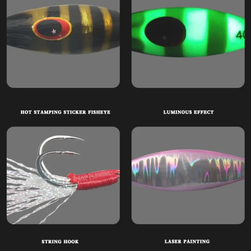 2023 Japan Jig Lure 10g-150g Bass Luminous Bee Fishing Slow Metal Jig Lure Offshore Jigging Lures