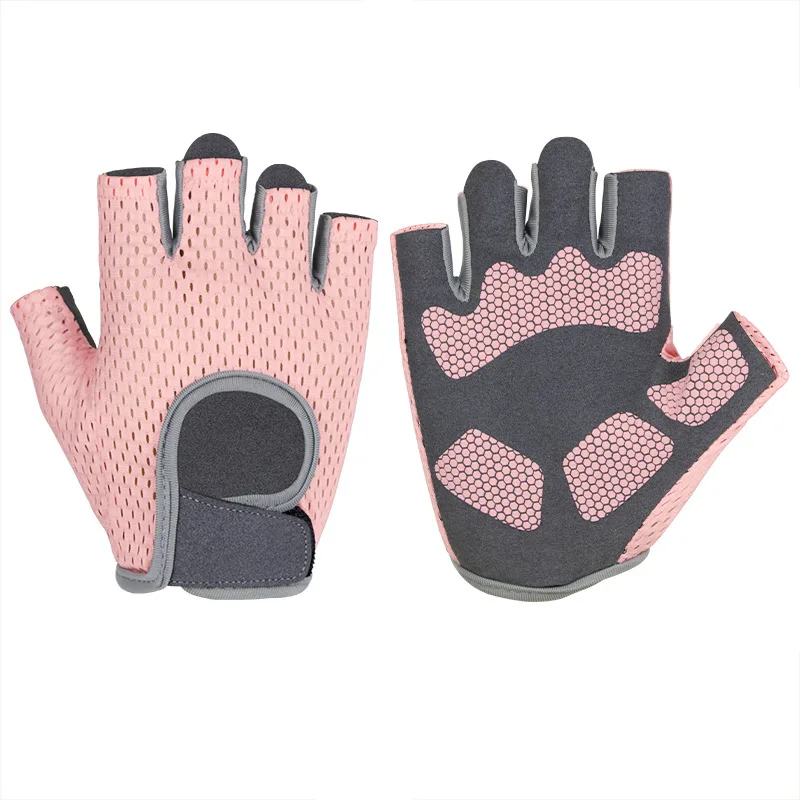 Anti-slip breathable half-finger glove fitness sport workout weight lifting hand gloves for gym