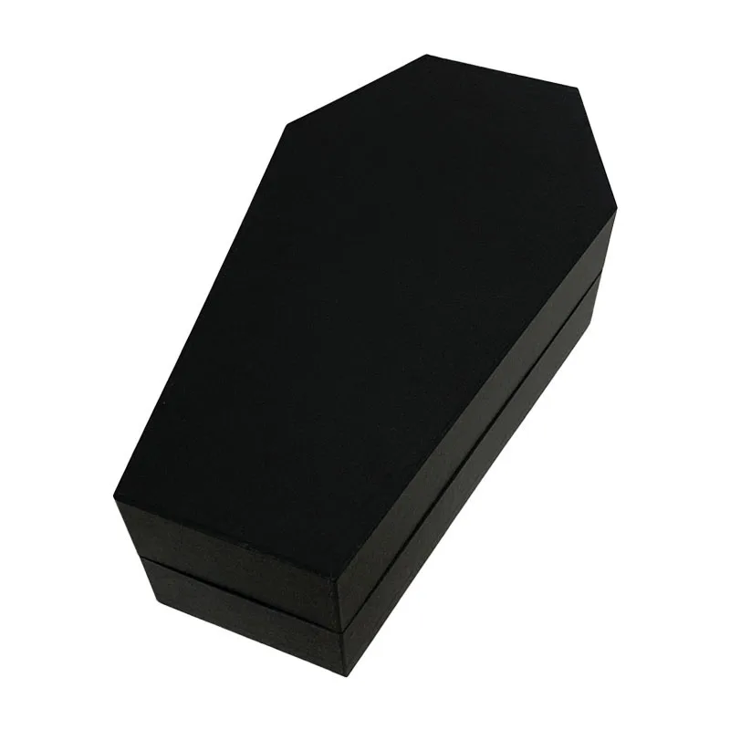 wholesale Gothic printing logo big cardboard coffin shaped box  packaging and cardboard cosmetics Hallowmas Rag Doll gift boxes