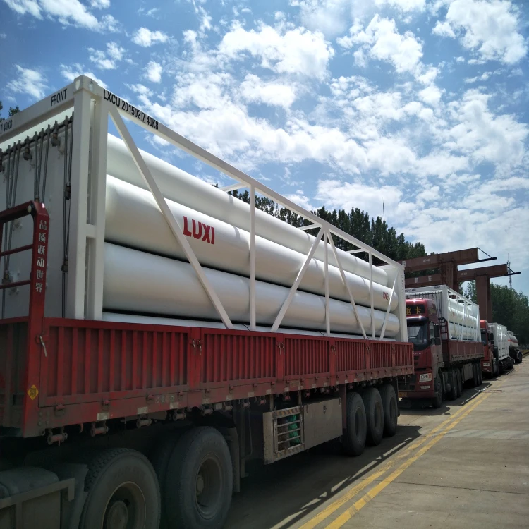 LUXI cylinder container 12 tubes skid cng trailer cng tank other trailers semi trucks container trucks