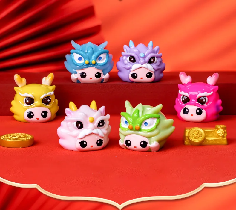 Creative Cute Dragon New Year Small Decoration Doll DIY Figurine Car Ornaments