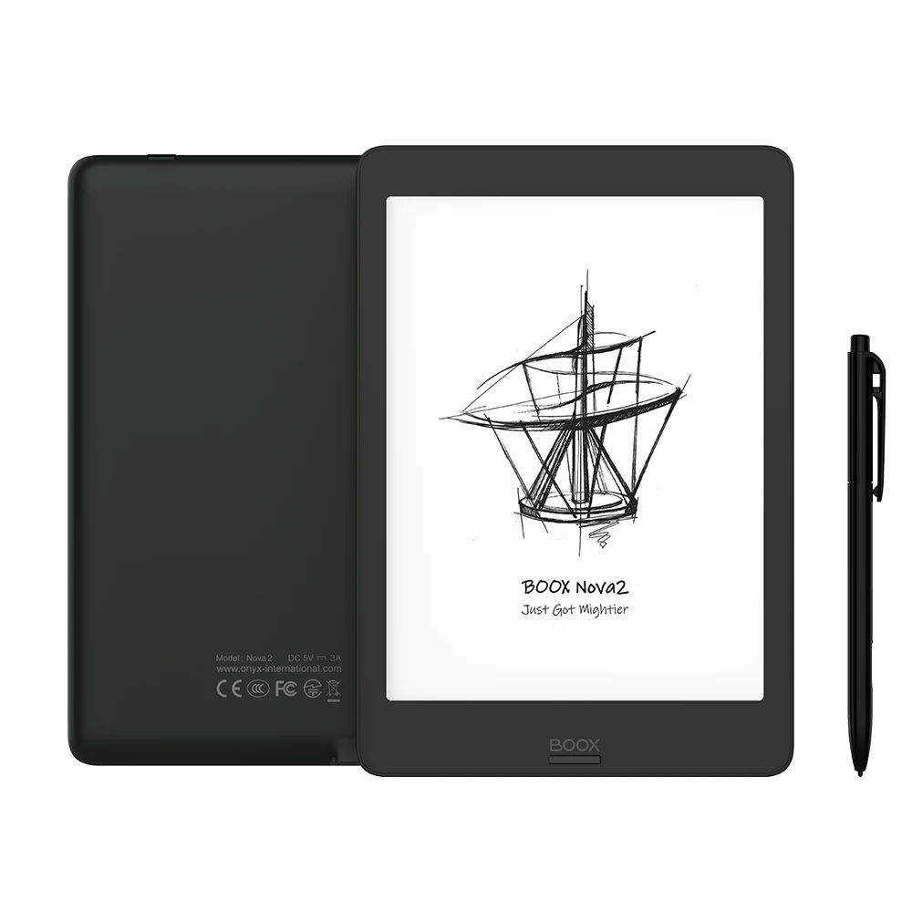 
2020 hotsale model BOOX Nova2 7.8 inch Digital Notepad with front light and wacom pen suitable for home-based learning 