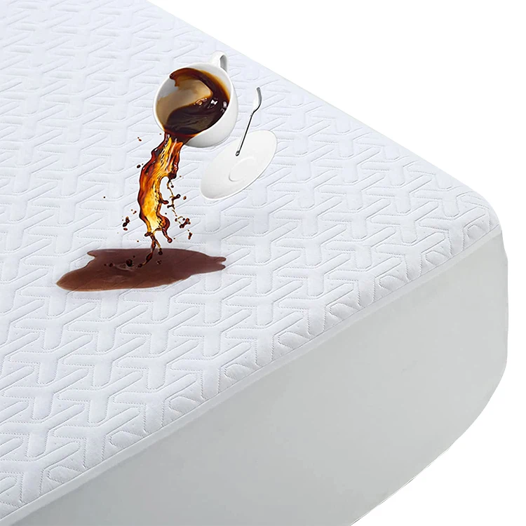 100% Cotton Quilted Mattress Cover Hotel Bedroom Waterproof And Mite Proof Mattress Cover