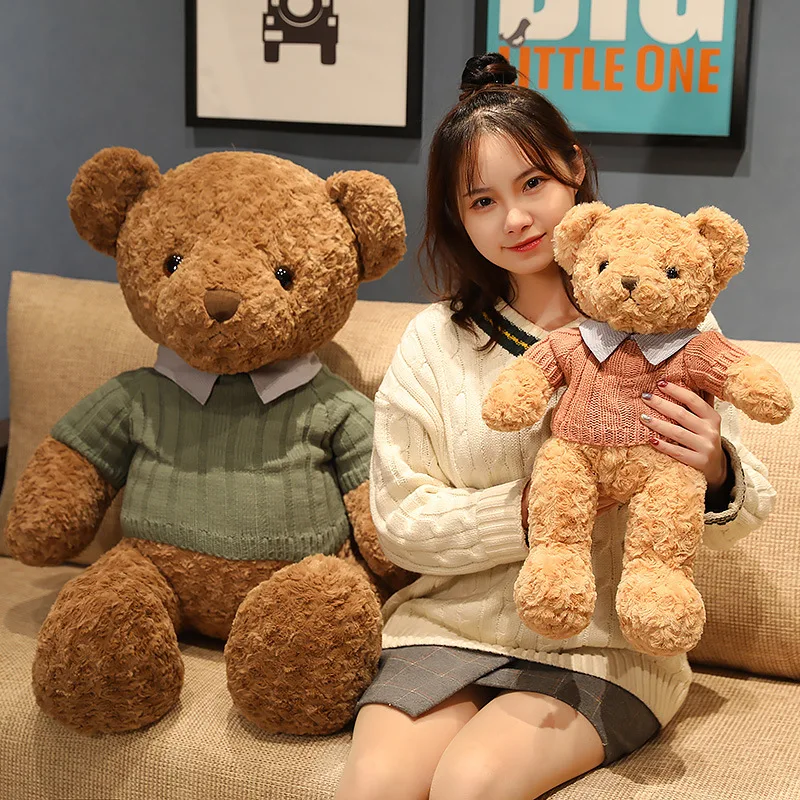 CustomPlushMaker Scarf Sweater Teddy Bear Doll Stuffed Toy Large Doll Gift Girl Sweater Bear Doll