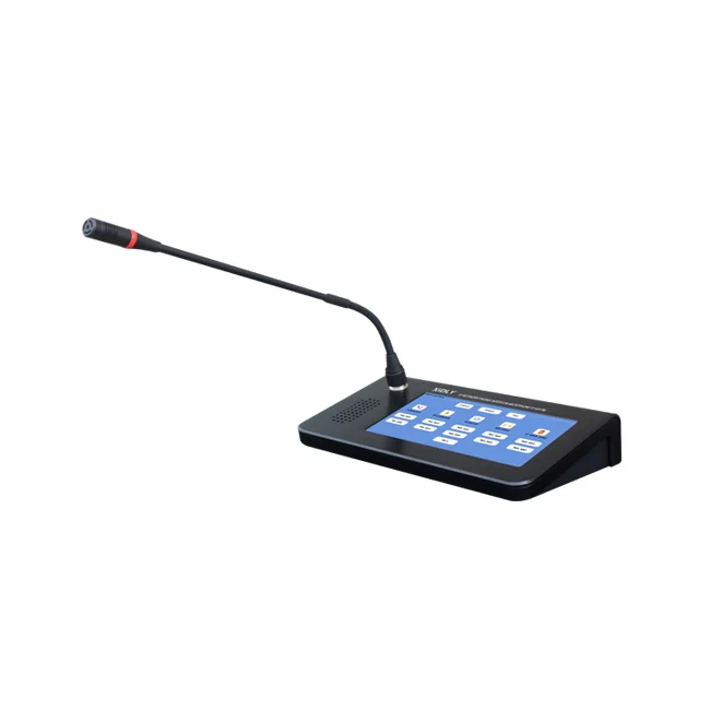 XIDLY-IP Network talkback microphone Public address Intercom system With 7-inch touch screen