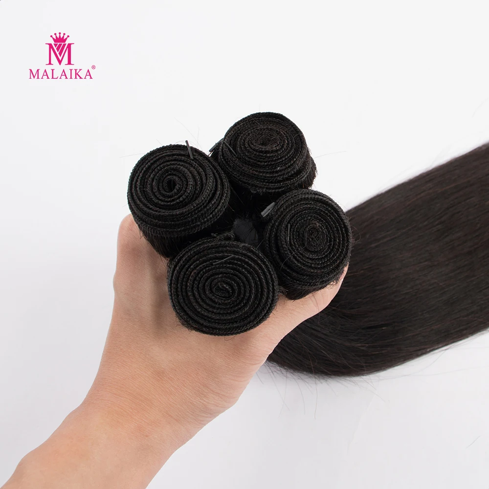 MALAIKA  4+1 frontal Straight peruvian hair supplier 100 cheap human hair bundles china hair