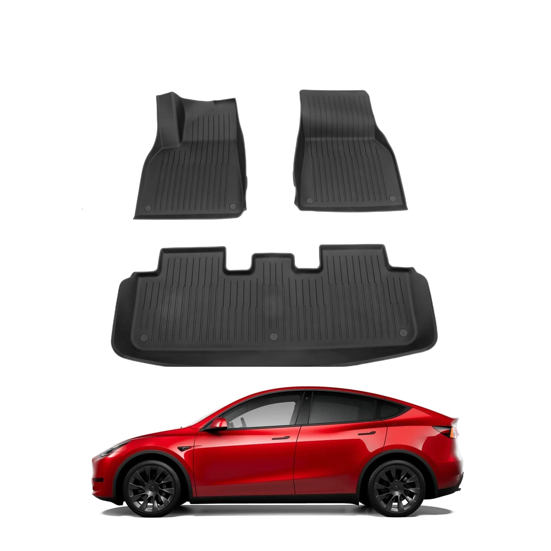 Floor Mats for Tesla Model 3 High Quality 3pcs TPE Automotive Car Mats All Weather Waterproof Anti-slip