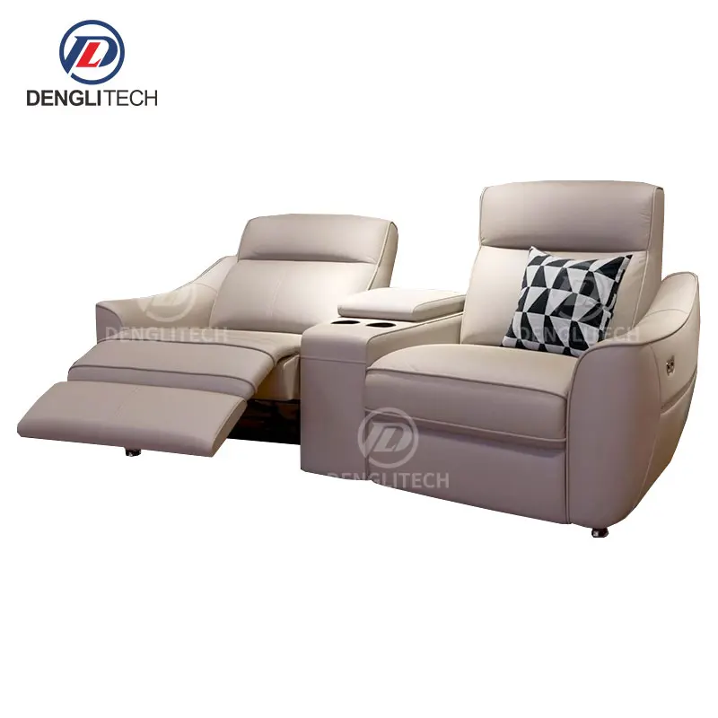 New Model Legs Metal Royal Sofa Bed With Cup Holder Theatre Furniture Modern Vacuum Compressed Corduroy Theater Sofa Designs