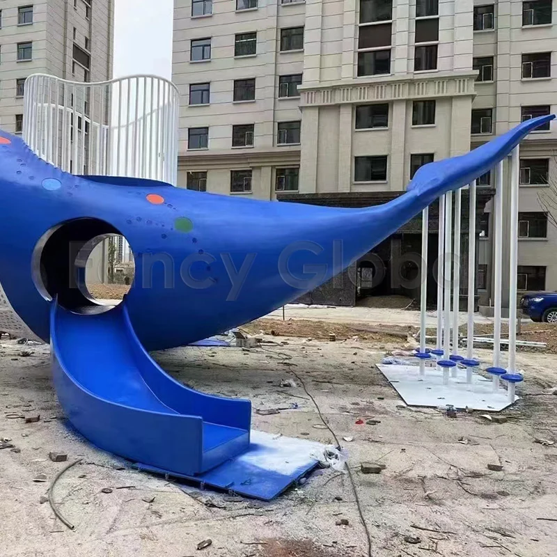 Garden Statues Large Sculptures Outdoor Fish Abstract Art Stainless Steel Sculpture