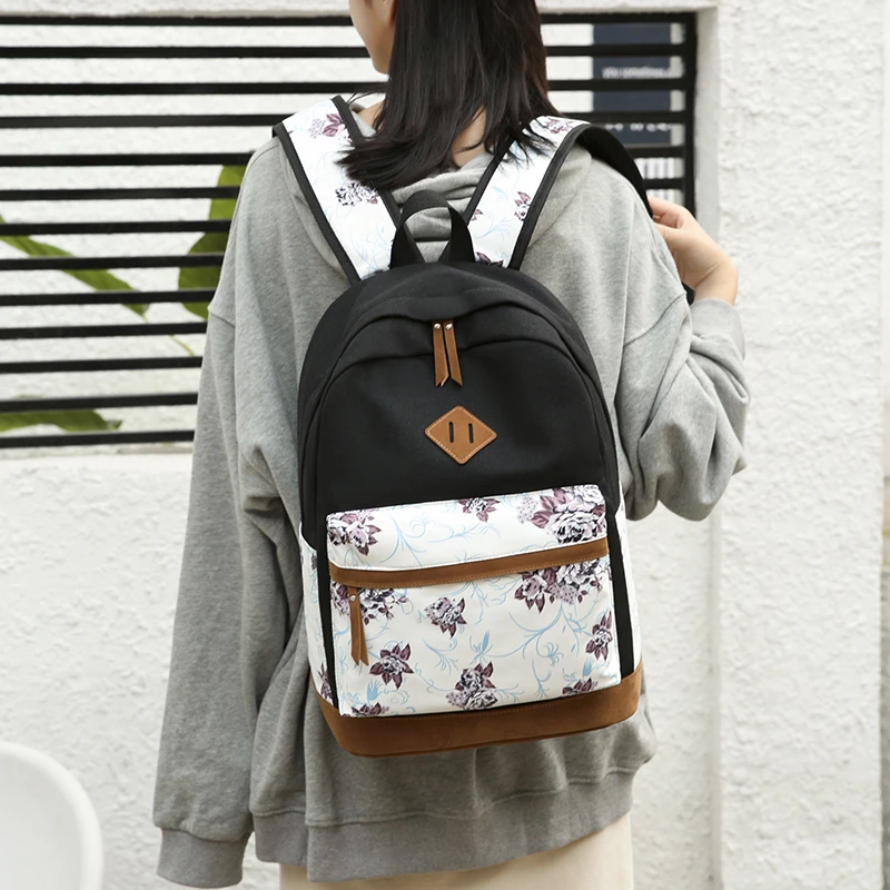 Wholesale cheap multi color 3 pieces school supplies book bag girls backpack school bag set