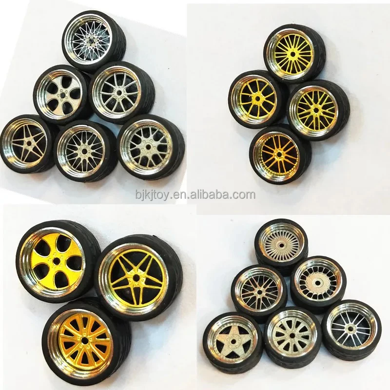 Wholesale 11mm 1/64 modified metal rubber tire for diecast toy car Rc car accessories parts