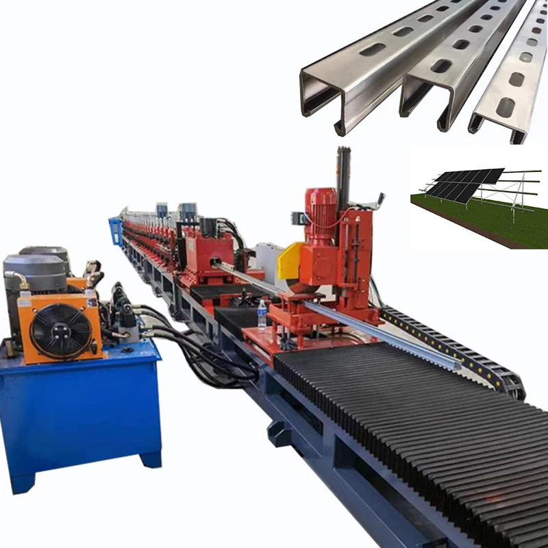 Aluminum Solar Panel Frame Roll Forming Machine Steel Metal Sheet Solar Frame Cold Roll Forming Machine
