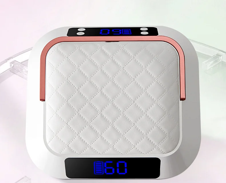 2024 New Design X60 218W 2-in-1 Nail Lamp Dryer Portable Rechargeable Wireless Gel UV Nail Lamp with Hand Pillow