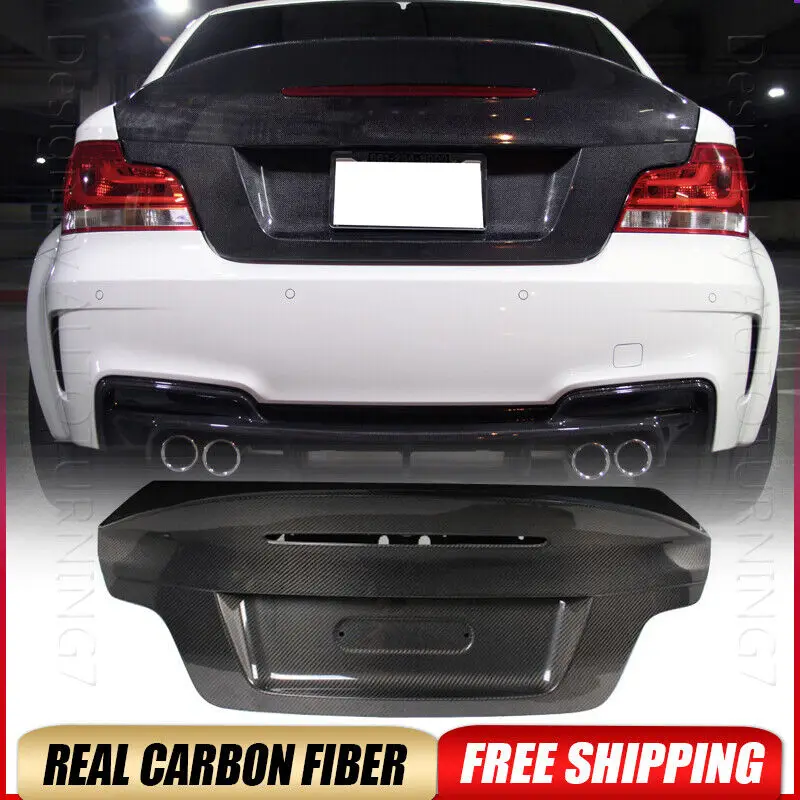 JCSPORTLINE Carbon Fiber CSL Style Rear Trunk Lid for BMW 1 Series E82 M tech 2008-2013