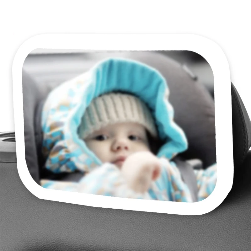 Overseas Warehouse Stock 360 Degree View Acrylic Convex Mirror Voice Control Mirror Baby Car Mirror Led