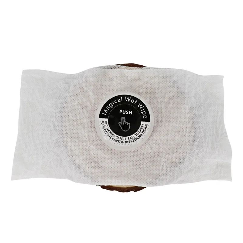 Single Private Label  One Time Use OEM Compressed Napkin Tissue Mini Wet Wipes Wholesale