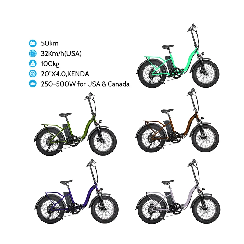 ZODIN Warehouse Stock 500W  48v 10ah Electric Folding Bike City Mountain E-Bike electric fat tire bike bicycle