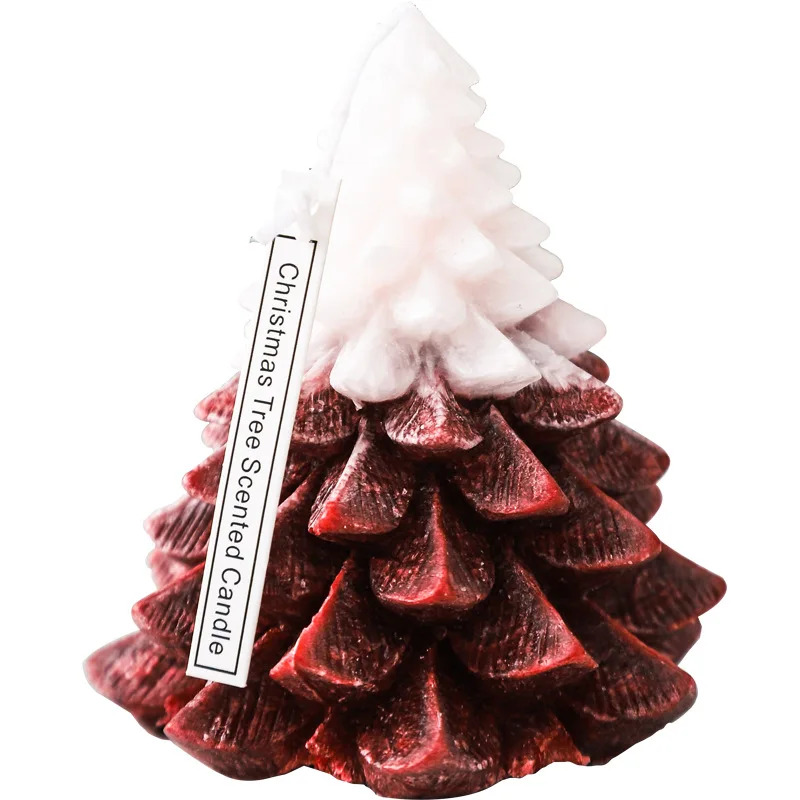 Design unique Christmas tree shape candle Scented Candles Luxury Christmas fragrance candle