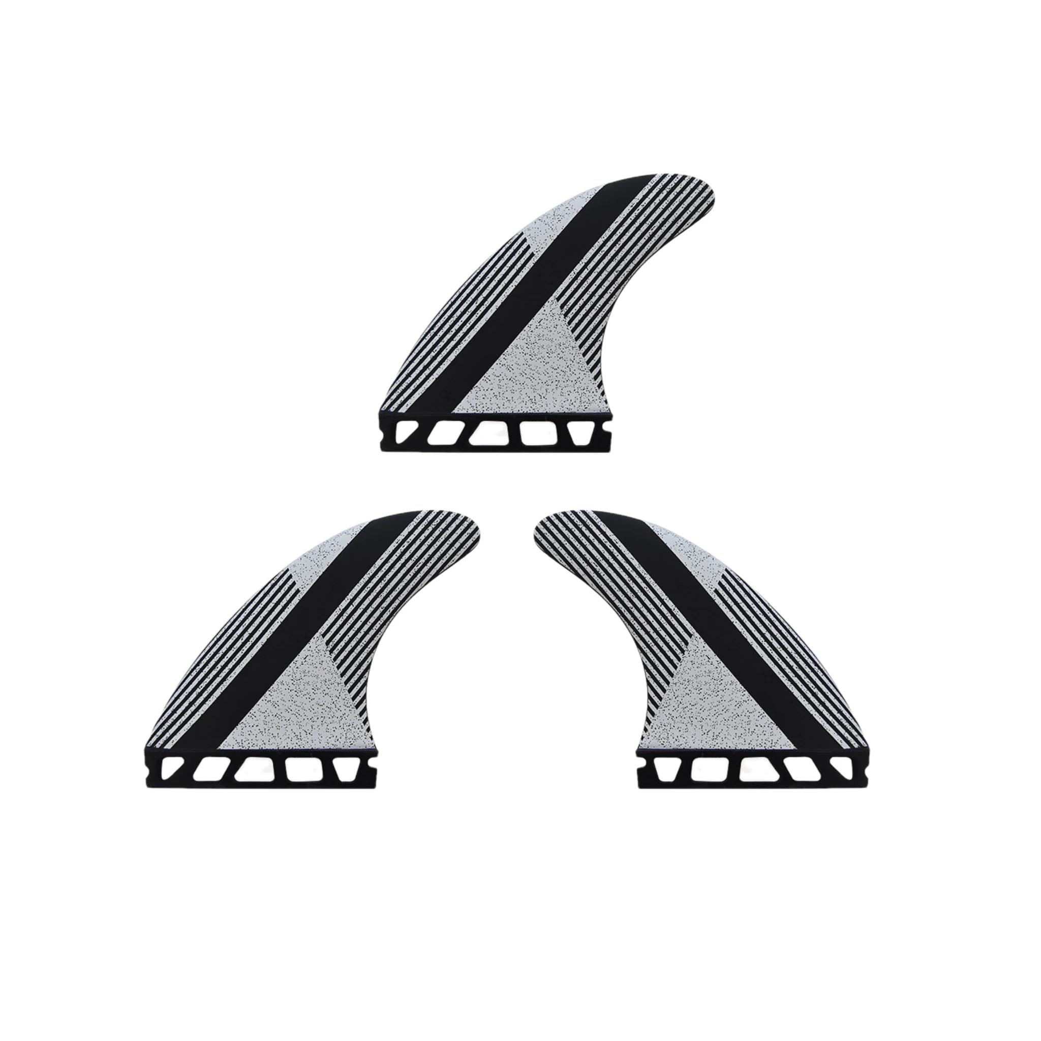 Honeycomb Single Tab Fin Light Weight Tri Fin Black White Surfing Surfboard Fins