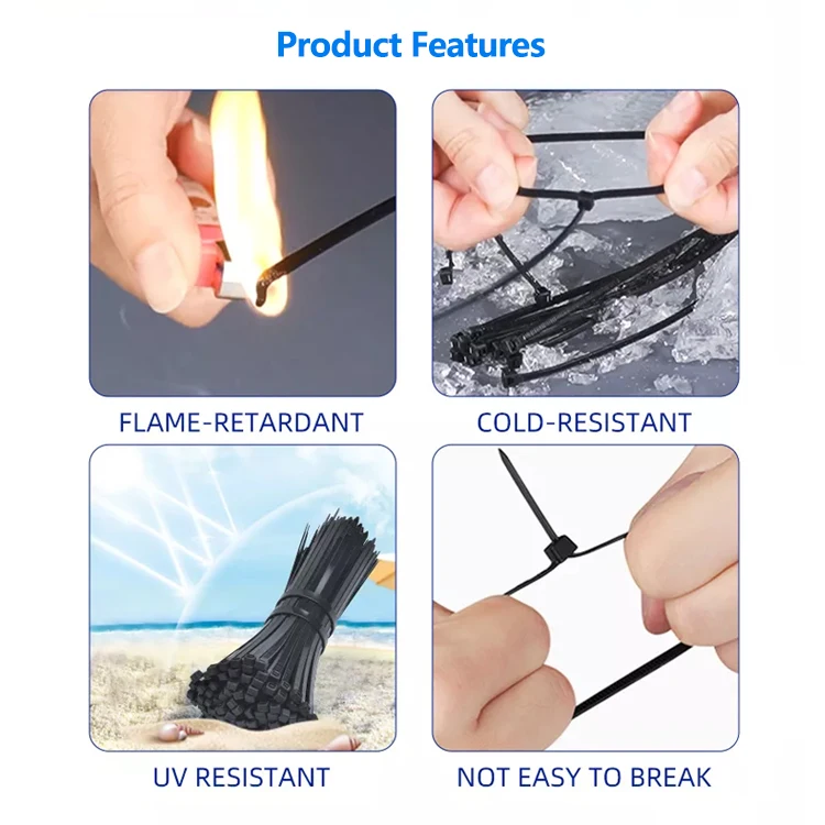 CHCC Releasable Adjustable Zip Tie Strap - Premium Reusable Wire Wraps & Nylon Cable Ties