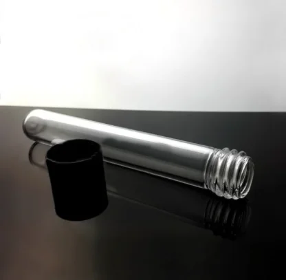 Полностью прозрачная бутылка из кварцевого стекла с винтовой резьбой высокой степени очистки для бутылки образца