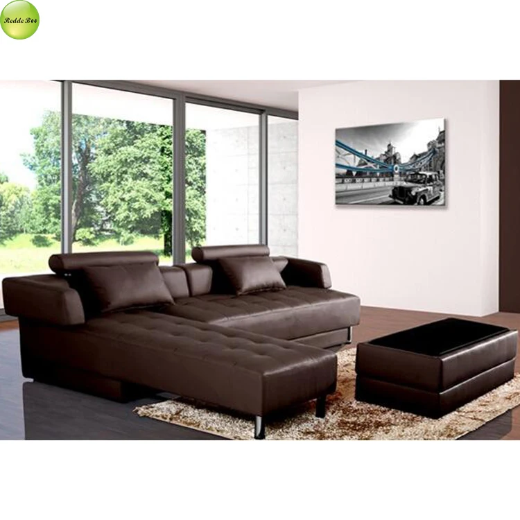 Modern White Folding Sofa Bed Turns To Sofa 3 Pieces With Storage Place Leather Furniture