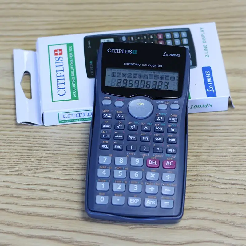 FX-100MS Scientific Calculator 10+2 Digits Dual Power Multi-Function Examination Calculator for Students Calculadora Cientifica