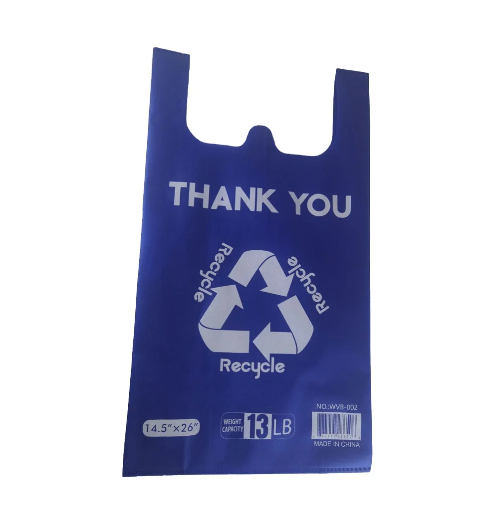 custom logo eco friendly folding reusable fabric grocery shopping non woven bags tnt bag