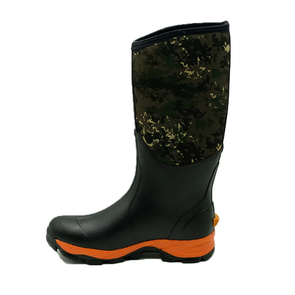 High Quality Waterproof Neoprene Rubber Rain Work Boots Unisex Comfortable Hunting Shoes For Men