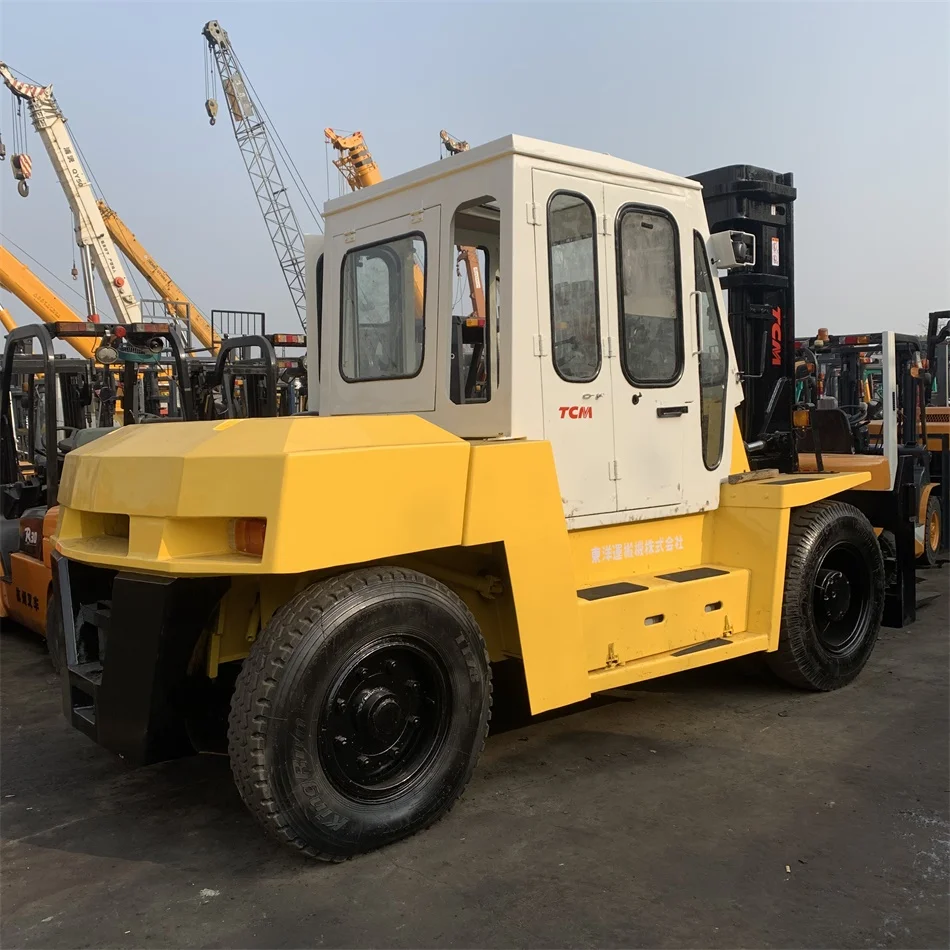 Japan made best price TCM FD100 10 ton used secondhand diesel forklift truck with reliable engine