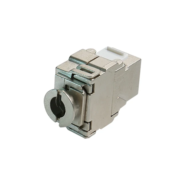 Toolless CAT6A keystone jack FTP shielded network module Zinc Alloy RJ45 8P8C  cat6a keystone jack