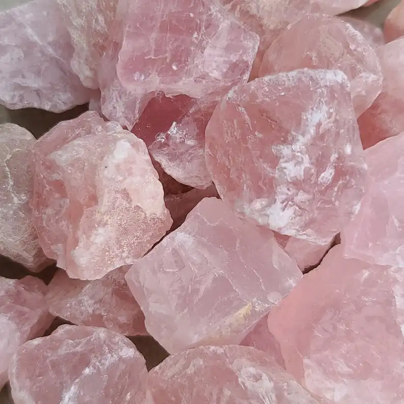 
Natural crystal rough rose quartz stone rose crystal rough decorative crystal 