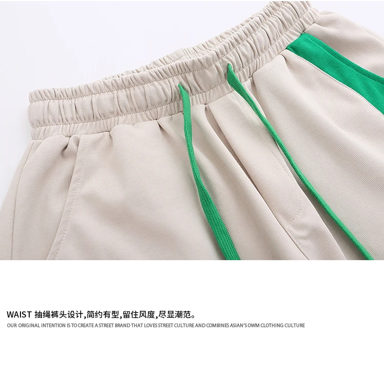 New style 100% cotton mens gym sweat shorts custom logo patch running cargo shorts for men