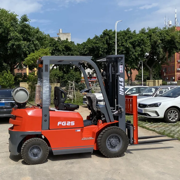 STMA brand gasoline forklift fg25 2.5tonne gas forklift truck with Nissan K21 engine