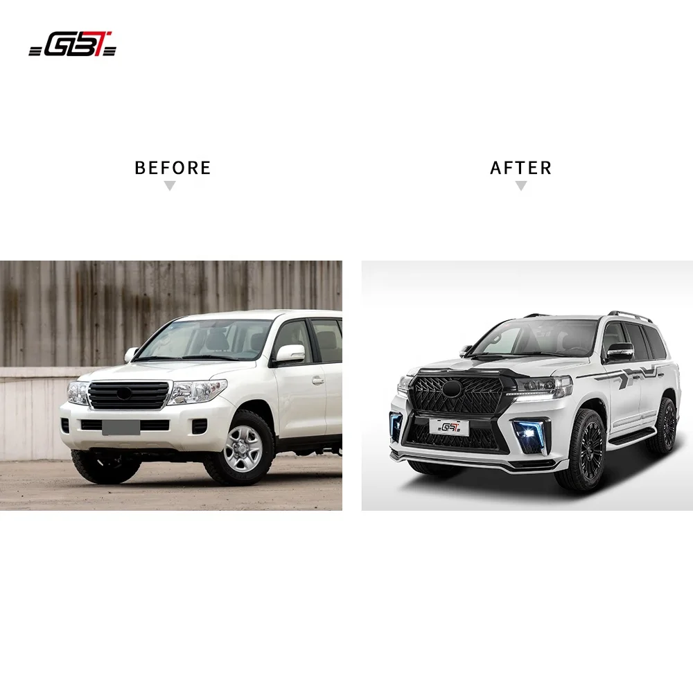  Комплект кузова GBT включает передние и задние автомобильные бамперы решетка капот крыло 2008-2015 для Toyota Land Cruiser 200 модели LC200
