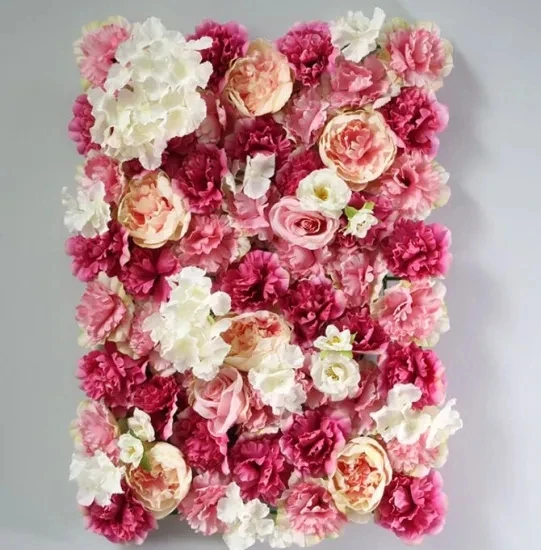 
Artificial Flower Wall Silk Rose Used for Wedding, Party, Birthday, Church Wall, Stage Background Decoration 