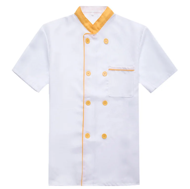 
chef jacket kitchen coat hotel staff uniform unisex shirt cotton short sleeve restaurant jacket designs custom 
