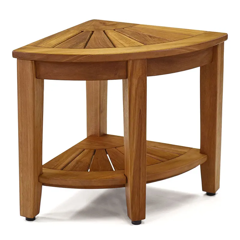 Teak Wood Bath Spa Stool storage Assembly Seat Teak Shower Corner Bench