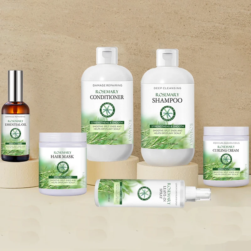 Индивидуальная этикетка уход за волосами органическое восстанавливающее масло Розмари против перхоти розмарин шампунь и Кондиционер
