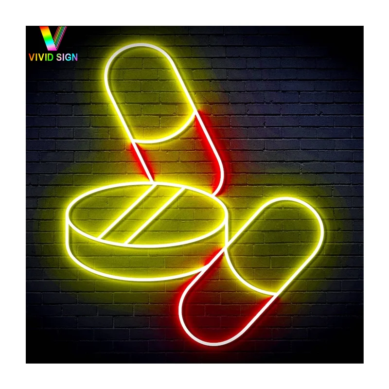 Wholesale Neon Sign Custom pharmacy medicine drugs shop Decoration No MOQ Pharmacy Neon Sign
