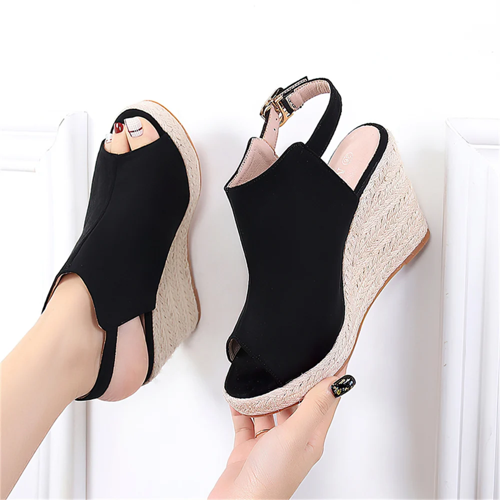 ODM Shoes Sandals Zapatillas Original Casual Walking Style Wedges Heeled Sandals Summer Wedges Sandals